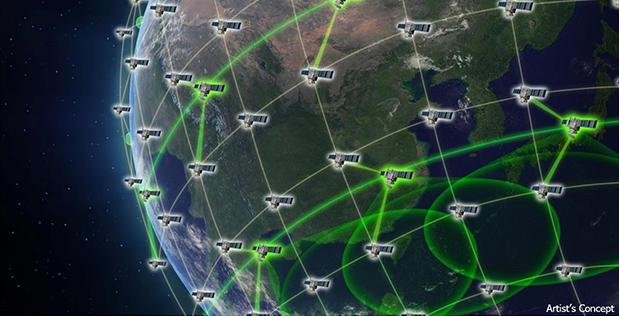 Artist’s impression of the Blackjack satellite constellation.